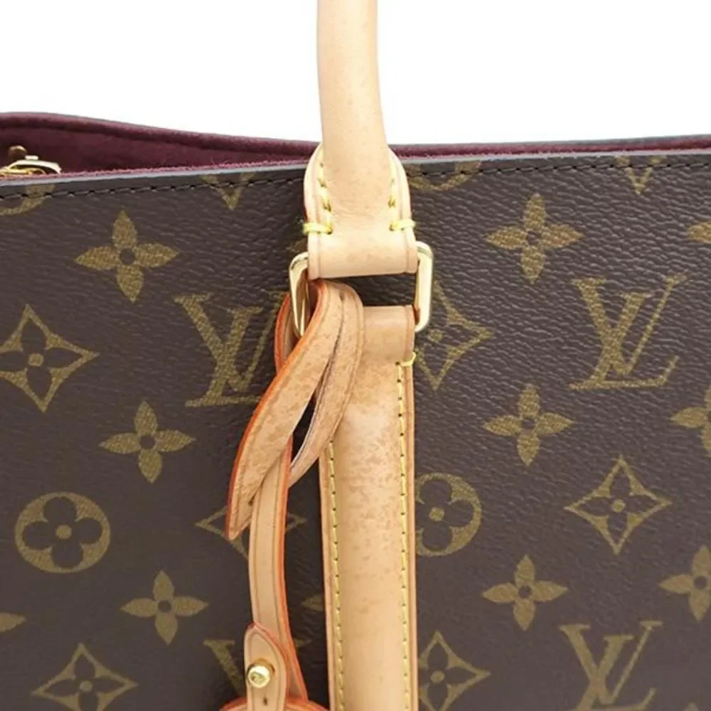Louis Vuitton Saffron MM 2 Way HandBag Monogram Brown